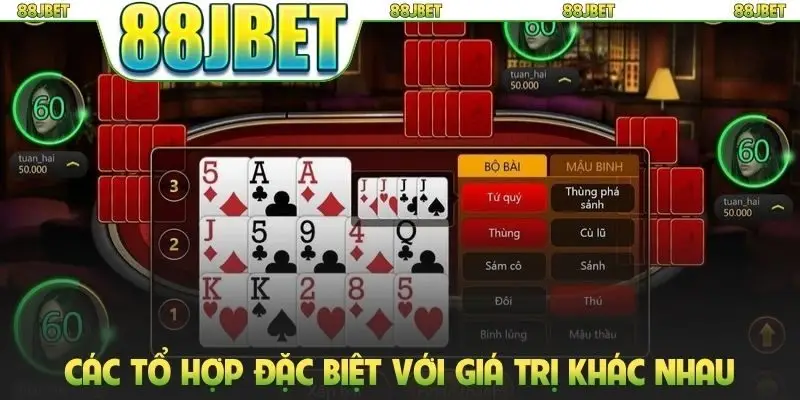 Cách Chơi Mậu Binh Online Và Bí Quyết Xếp Bài Hiệu Quả Nhất 3 Các tổ hợp đặc biệt với giá trị khác nhau